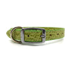 Mock crocodile leather collar in Green from Style Hound - back view