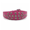 Pink choker style leather collar with crystals  from Style Hound - front view