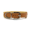 Natural tan double rolled nappa leather collar with seam in the centre from Style Hound - back view