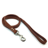 Butter soft grain leather lead in a tobacco colour from Style Hound-detail view