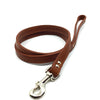 Butter soft grain leather lead in a tobacco colour from Style Hound-front view