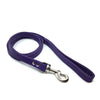 Butter soft grain leather lead in a violet colour from Style Hound-detail view