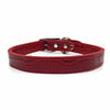 Mock crocodile leather collar in Red from Style Hound - front view