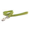 Mock crocodile leather lead in Green from Style Hound - side view