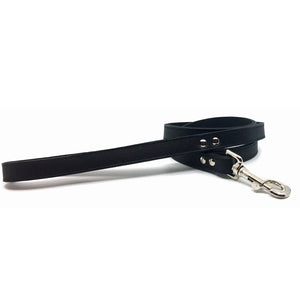Black signature leather lead from Style Hound-detail view