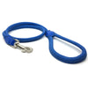 Soft Rolled Leather Lead - Blue
