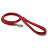 Soft rolled red nappa leather lead from Style Hound-detail view