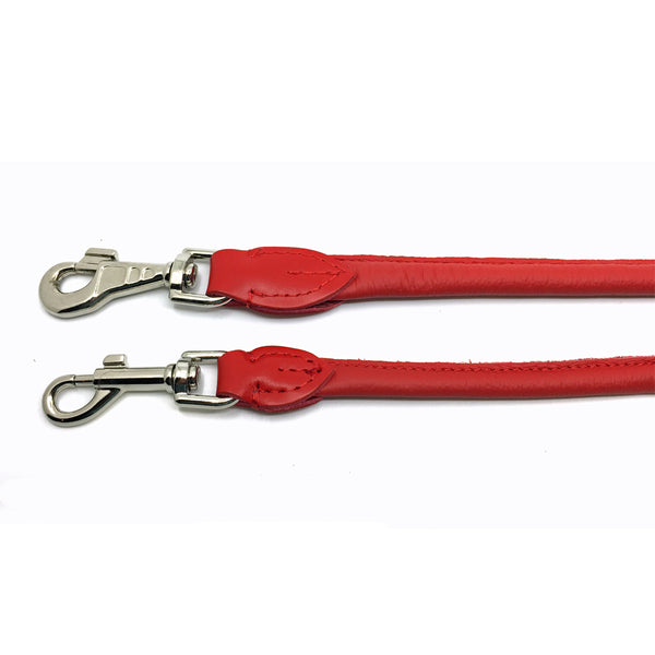 Soft Rolled Leather Lead - Red – Style Hound