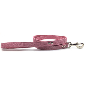 Pink suede leather lead from Style Hound-detail view