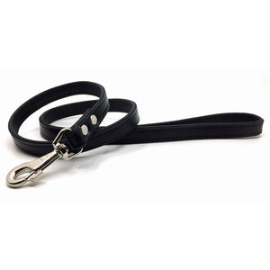 Two-toned black and black leather lead from Style Hound-front view