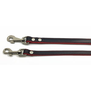 2 Two-toned black and red leather leads from Style Hound-Slim and Standard